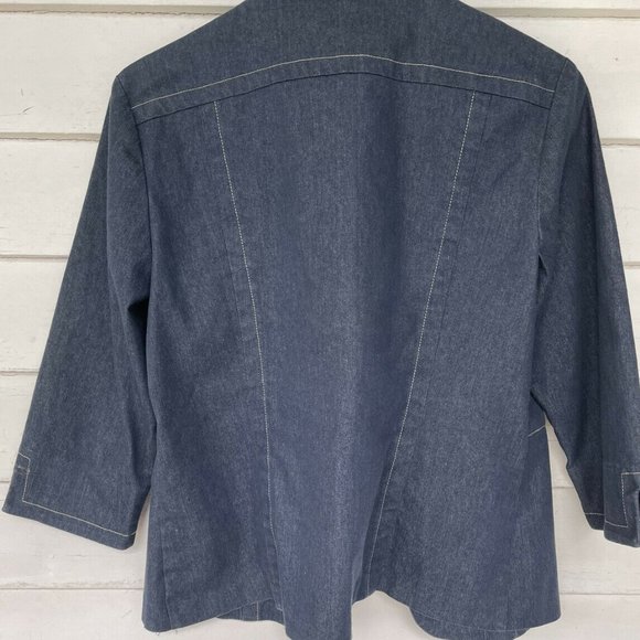 DRAPER'S & DAMON'S OPEN FRONT DENIM JACKET 8-EUC - Picture 8 of 9